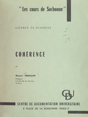 cover image of Cohérence